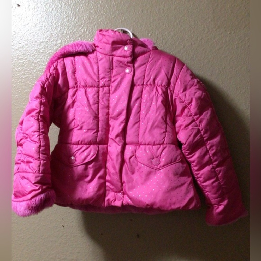 OSHKOSH B’GOSH PINK JACKET WITH FAUX HOODIE